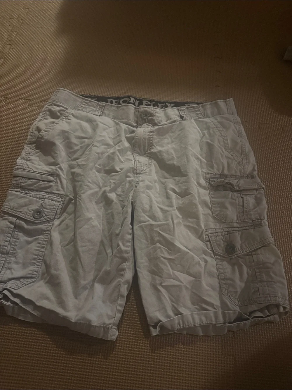 Men's Cargo Shorts - Light Gray Casual Utility